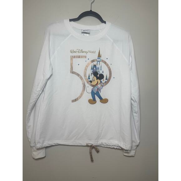Disney Tops - Walt Disney World 50th Anniversary Mickey Mouse Lighweight Sweatshirt Size Small
